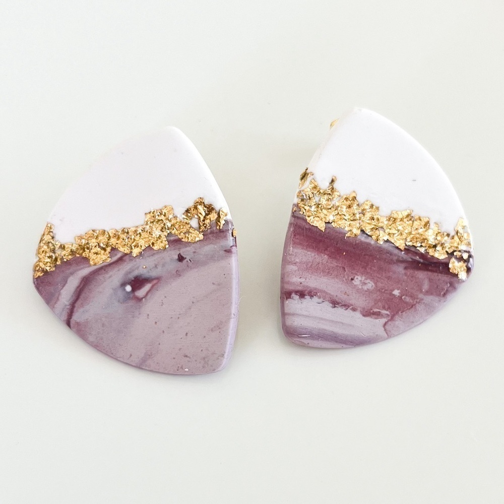 Pink Marble Earrings